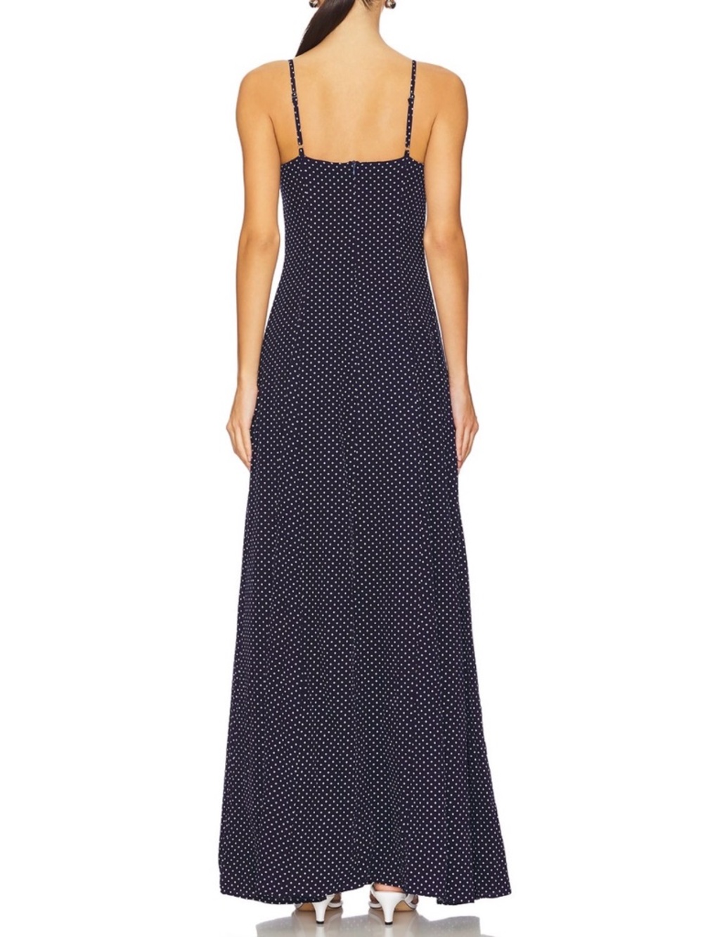 REVOLVE Navy Polka Dot Maxi Dress - Picture 2 of 3